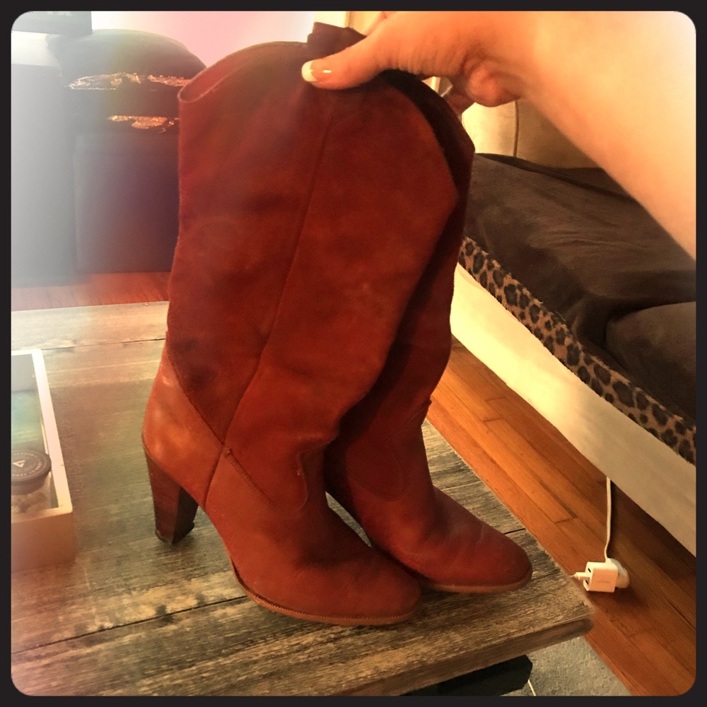 Heeled boots. Worn but still life left